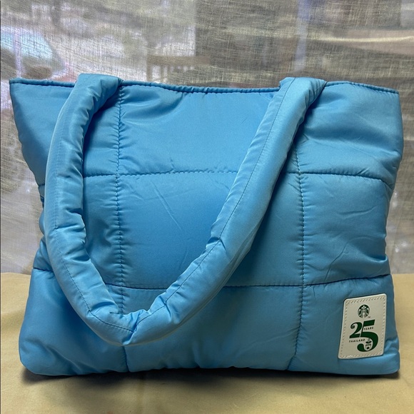 Starbucks 25th Year Thailand Blue Quilted Tote - Picture 1 of 8